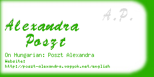 alexandra poszt business card